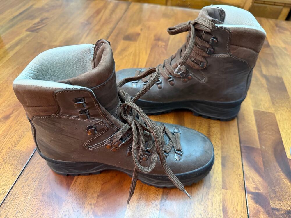 Scarpa SL Leather Backpacking Boots Vibram EU 38 Brown Made in Italy